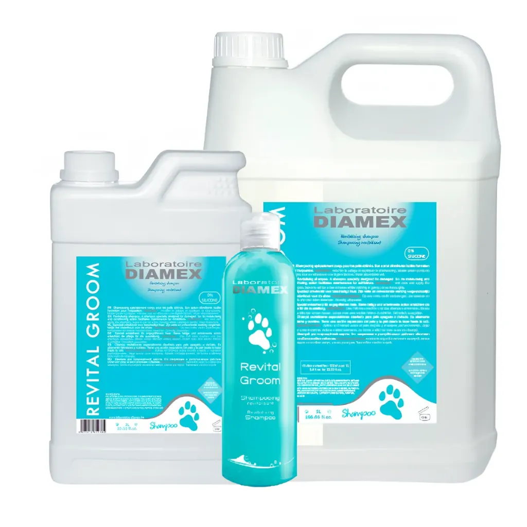 [D020072] DIAMEX - SHAMPOOING REVITAL GROOM – Tonifie et redonne vitalité au pelage (5 Litres)