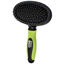 BROSSE PNEUMATIQUE A PICOTS PERLES OVALE IDEALDOG 19CM- TETE 12*7CM