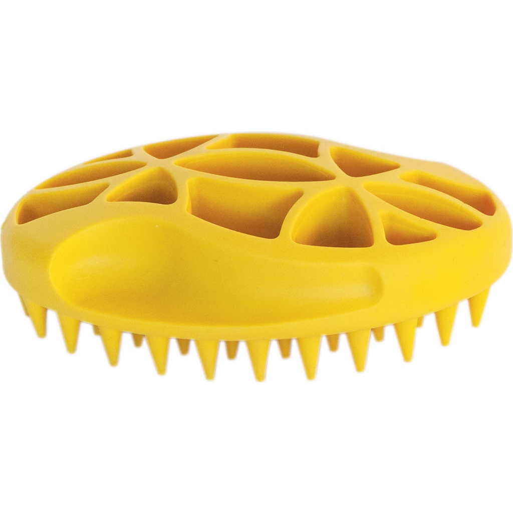 [CB0291] BROSSE CAOUTCHOUC LARGE JAUNE 7 X 11 CM
