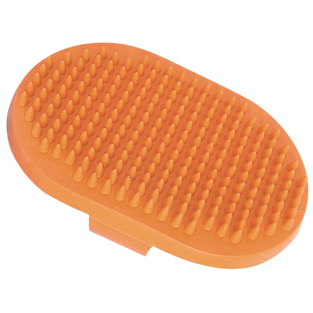 [CB0270] BROSSE CAOUTCHOUC OVALE POIGNEE - 12.5 X 8.5 CM