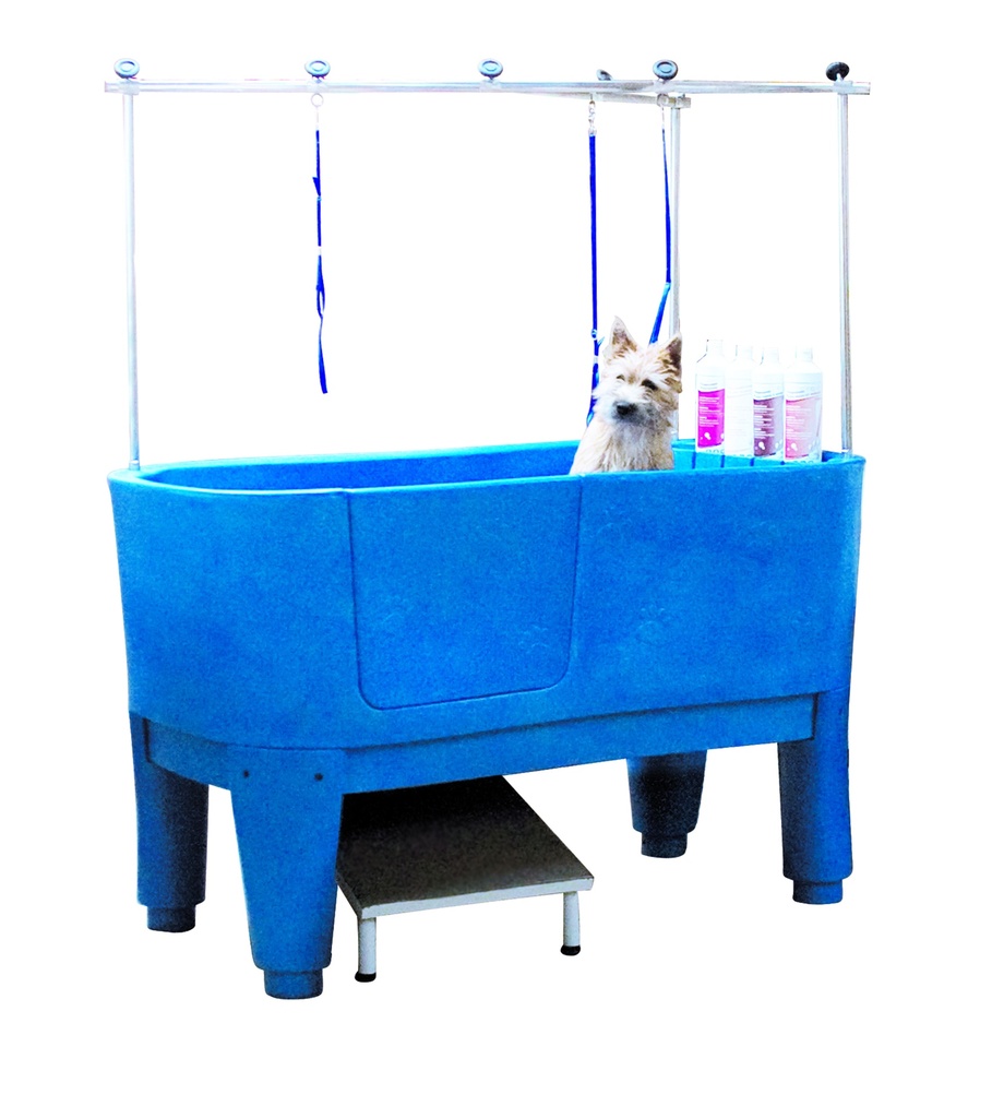 BAIGNOIRE PVC BLEU 148 x 80 cm SUR PIEDS (à faire verifier par SAV)