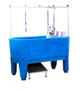 BAIGNOIRE PVC BLEU 148 x 80 cm SUR PIEDS (à faire verifier par SAV)