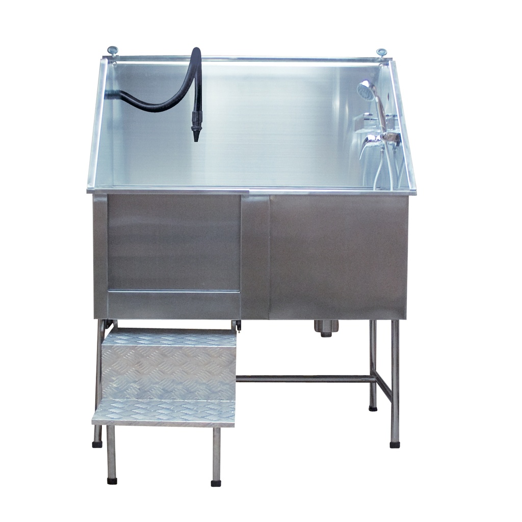 BAIGNOIRE ACIER INOX 129x68cm CHASSIS FIXE + C0047 OFFERT