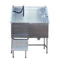 BAIGNOIRE ACIER INOX 129x68cm CHASSIS FIXE + C0047 OFFERT