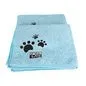 SERVIETTES MICROFIBRE IDEAL DOG BLEUES PATTES GRISES 60 x 100 CM /2