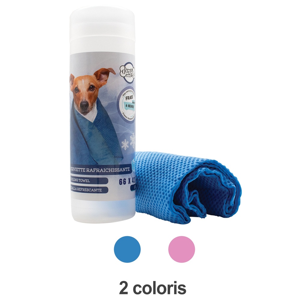 SERVIETTE RAFRAICHISSANTE BLEUE 66 X 43CM