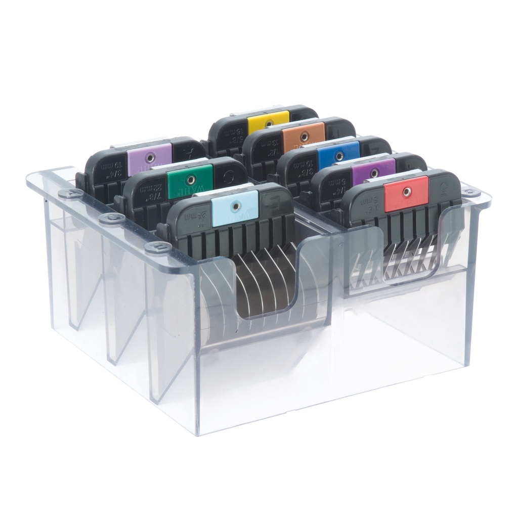 LOT DE 8 SURPEIGNES WAHL (3, 6,10, 13, 16, 19,22 et 25 mm) A CLIPPER