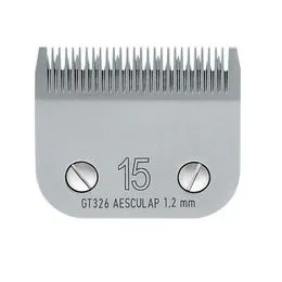 TETE DE COUPE SNAP ON N°15 - 1.2 MM CLIPPER AESCULAP ADAPT. SUR OSTER, ANDIS