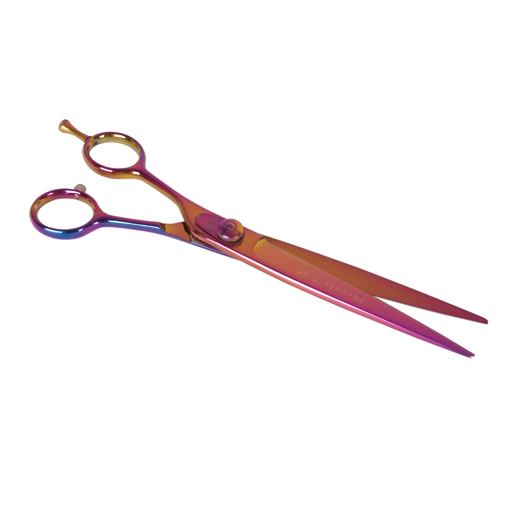 CISEAUX DROITS GAUCHER COBALT PHOENIX 7.5 env 18 cm 74 g DEREF