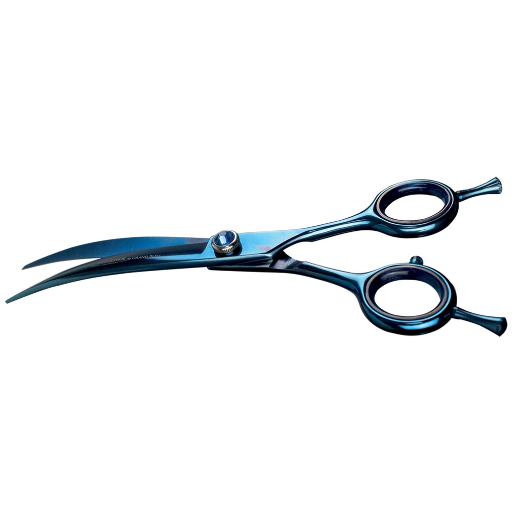 CISEAUX COURBES PHOENIX GRAND BLEU 18 CM DEREF