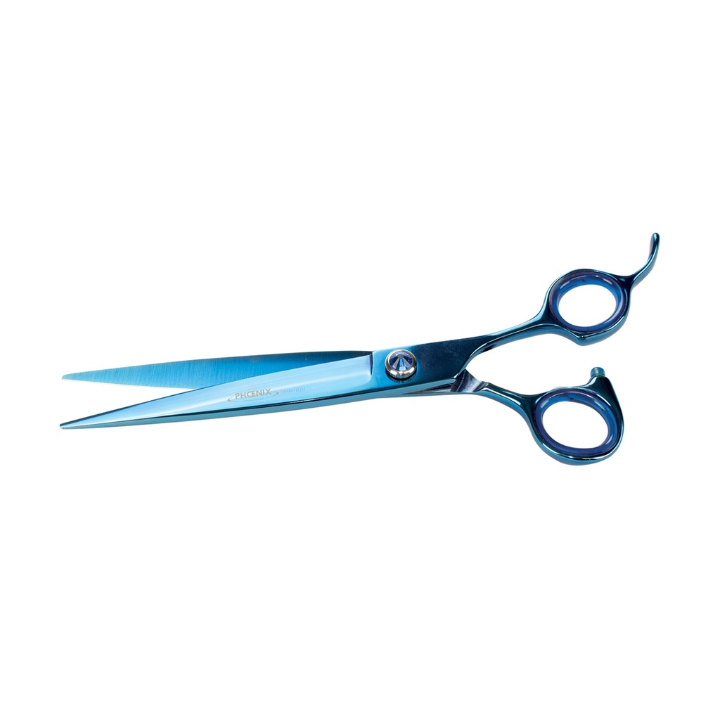 CISEAUX DROITS PHOENIX LAMES LARGES GRAND BLEU 19 CM DEREF