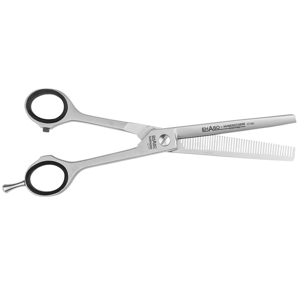 CISEAUX SCULPTEUR 17CM EHASO 46 DENTS ANNEAUX NOIRS
