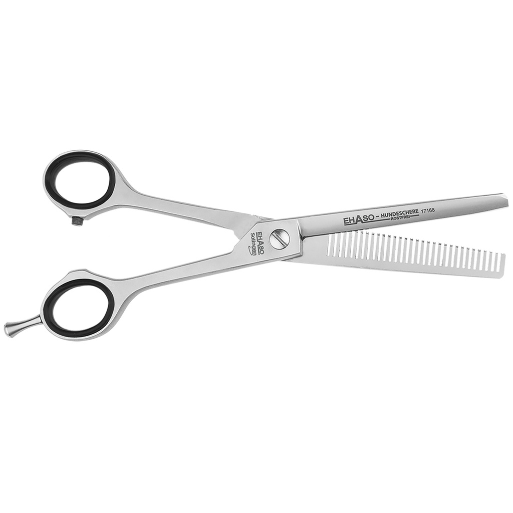 CISEAUX SCULPTEUR 17CM EHASO 30 DENTS ANNEAUX NOIRS
