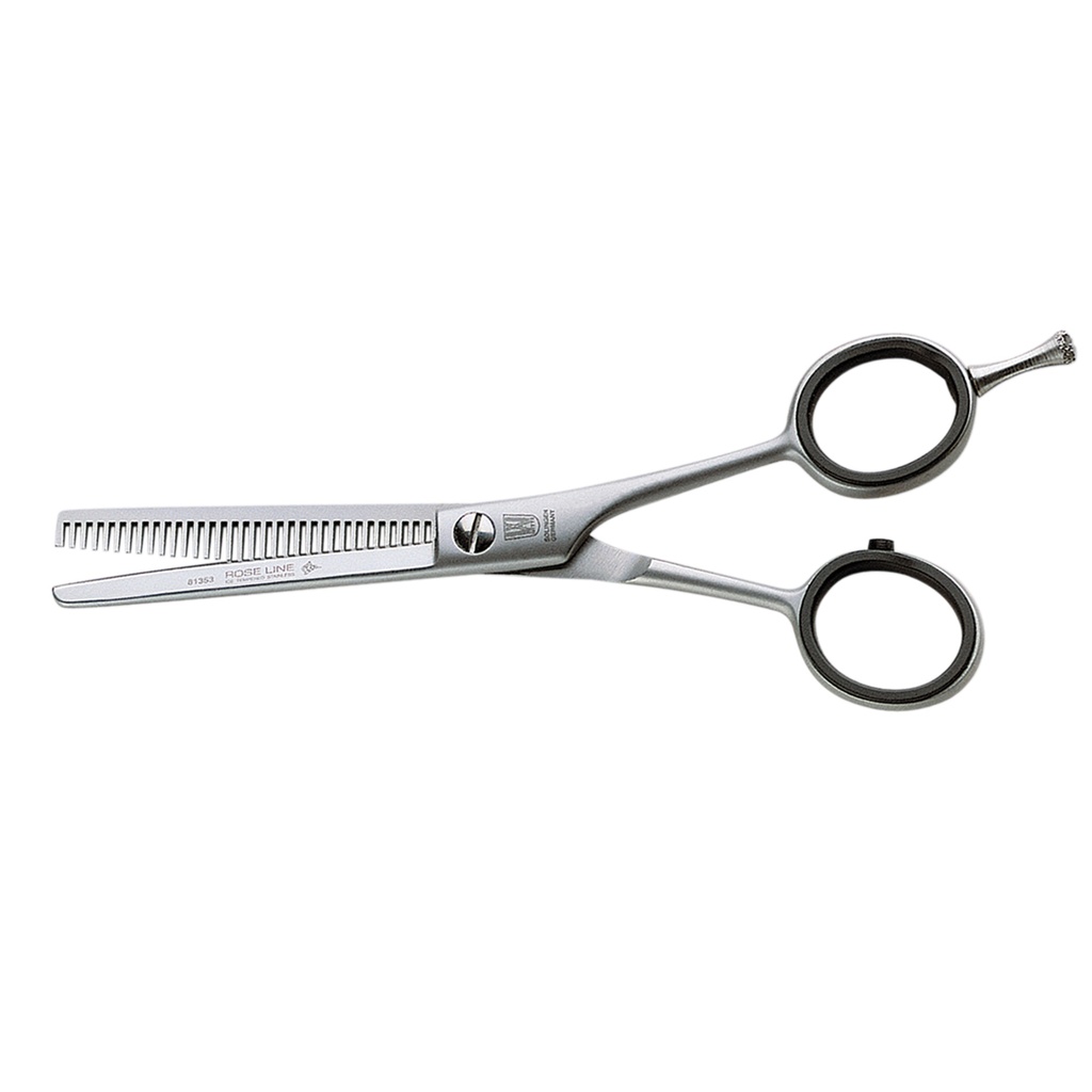 CISEAUX SCULPTEUR 33 DENTS ROSE LINE 51/2 - 14 CM - 38 Gr - AVEC ANNEAUX CONFOR