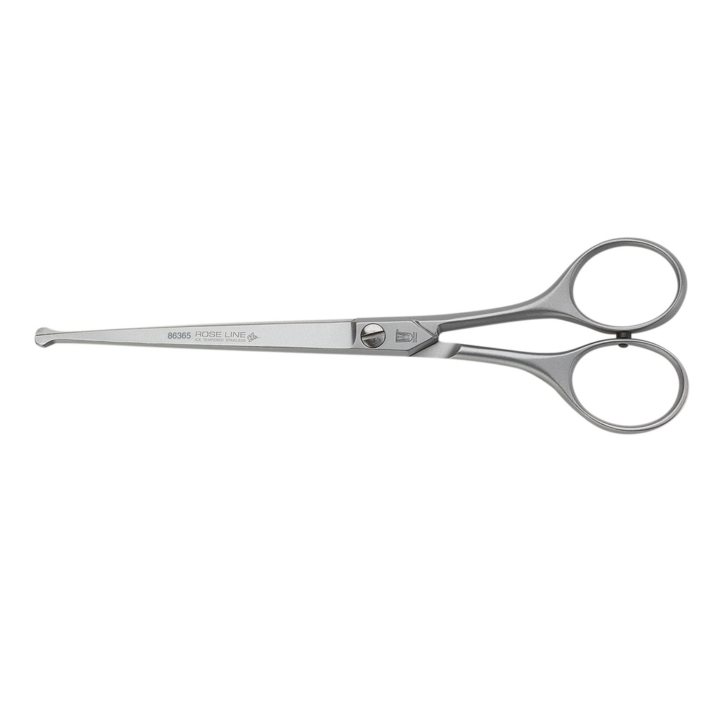 [CX0085] CISEAUX DROIT A LENTILLES INOX ROSE LINE 61/2 - 16.5 CM - 46 Gr