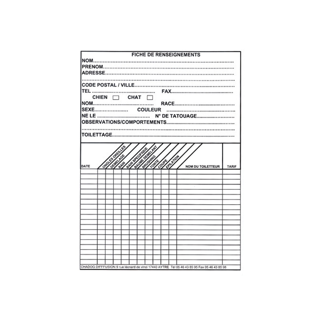 FICHES RENSEIGNEMENTS PAR 50 15 x 21CM
