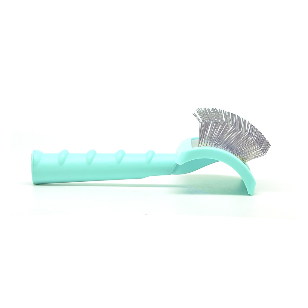 [CB0891] CARDE PASTEL BLEUE-POILS LONGS ET DENSES-17*10CM
