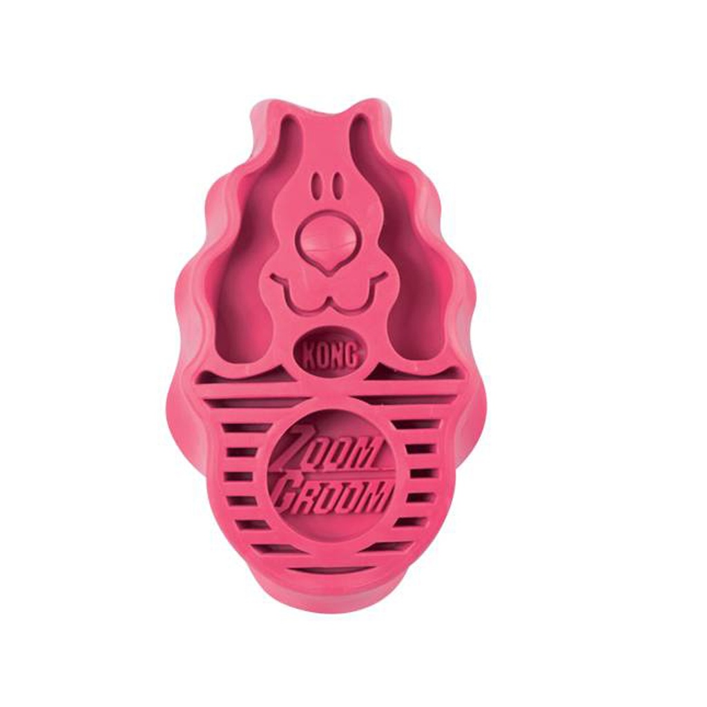 [CB0107] BROSSE DOUCE ZOOM GROOM ROUGE POUR POILS LONGS OU COURTS