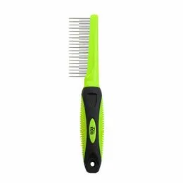 [CB0867] PEIGNE A MANCHE ERGONOMIQUE A DENTS ALTERNEES IDEALDOG 37 DENTS