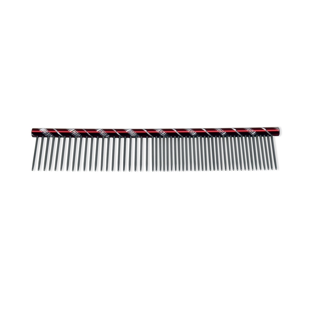 [CB1101] PEIGNE METAL DOUBLE 50/50 16CM DENTS 26mm rouge au lieu de rose