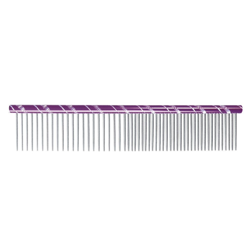 [CB1102] PEIGNE METAL DOUBLE 50/50 16 CM - DENTS 26 mm VIOLET
