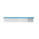 PEIGNE METAL DOUBLE 20/80 20 CM - DENTS 34 mm BLEU