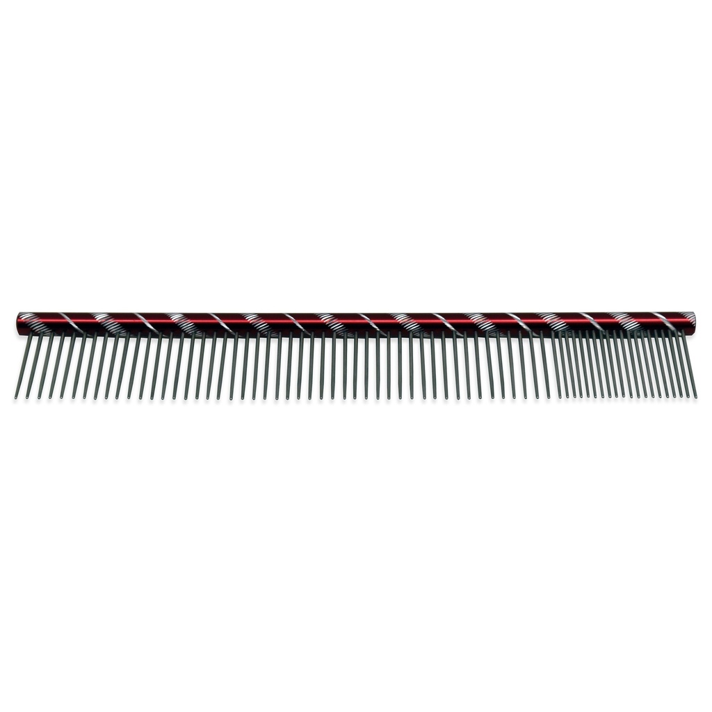 [CB1116] PEIGNE METAL DOUBLE 20/80 25 CM - DENTS 34 mm ROSE (rouge au lieu de rose)