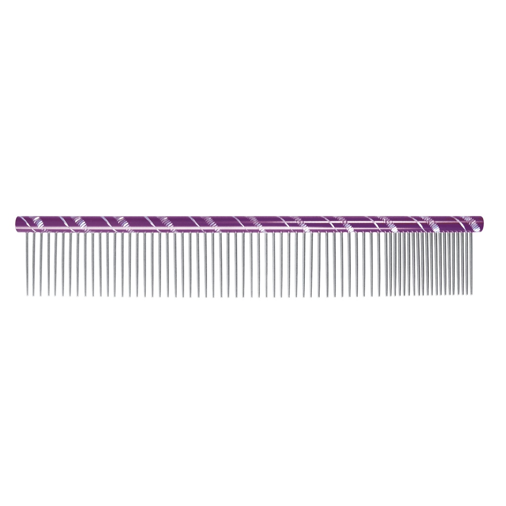 [CB1117] PEIGNE METAL DOUBLE 20/80 25 CM - DENTS 34 mm VIOLET