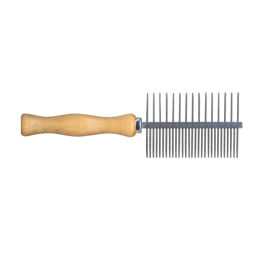 [CB0062] PEIGNE MANCHE BOIS DOUBLE 17CM
