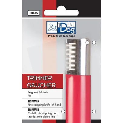 [CB0675] TRIMMER IDEAL DOG FIN ROUGE 19 DENTS GAUCHER