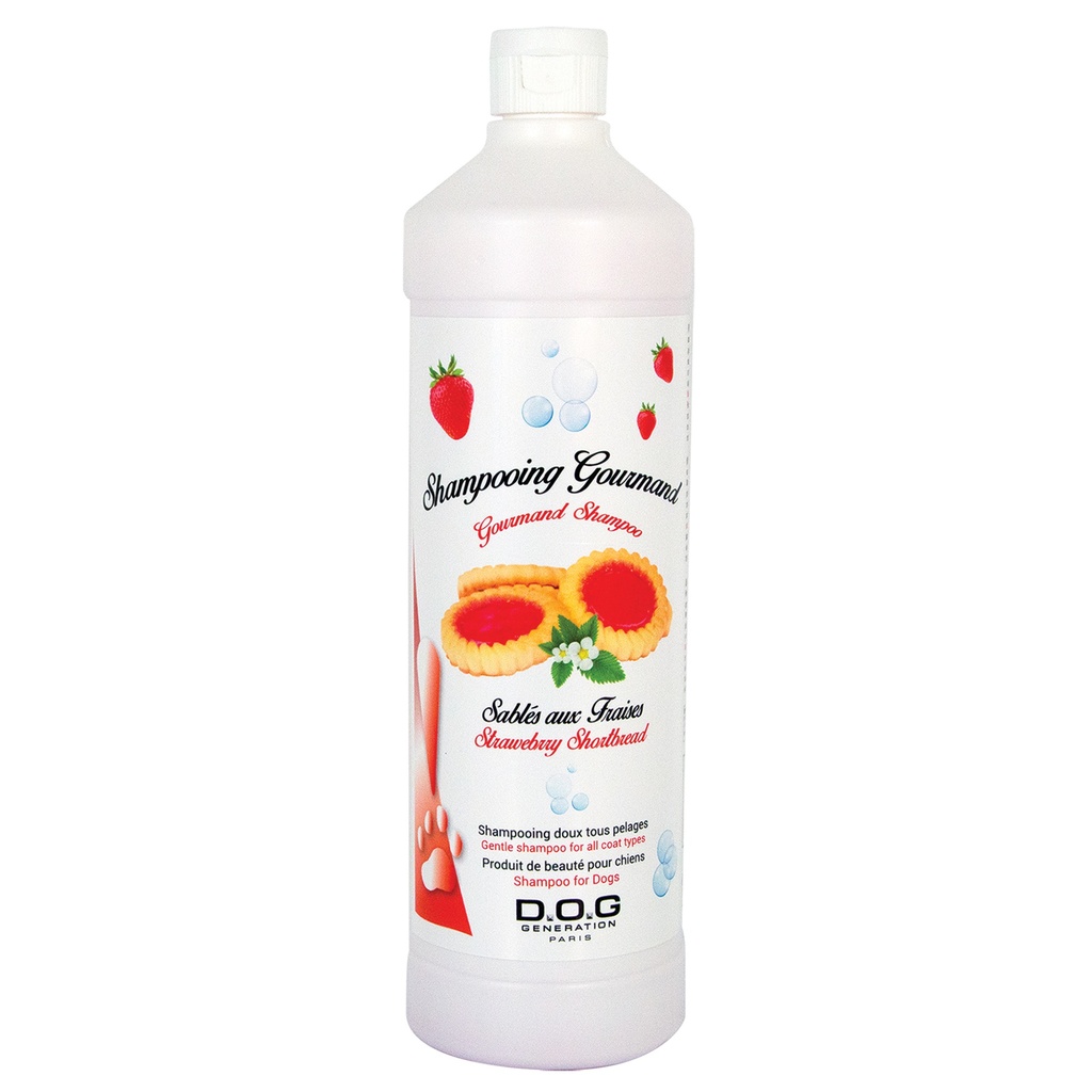 DOG GENERATION - SHAMPOOING GOURMAND Sablé aux fraises 1 L