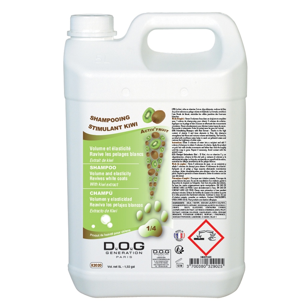 DOG GENERATION - SHAMPOOING STIMULANT KIWI 5 L