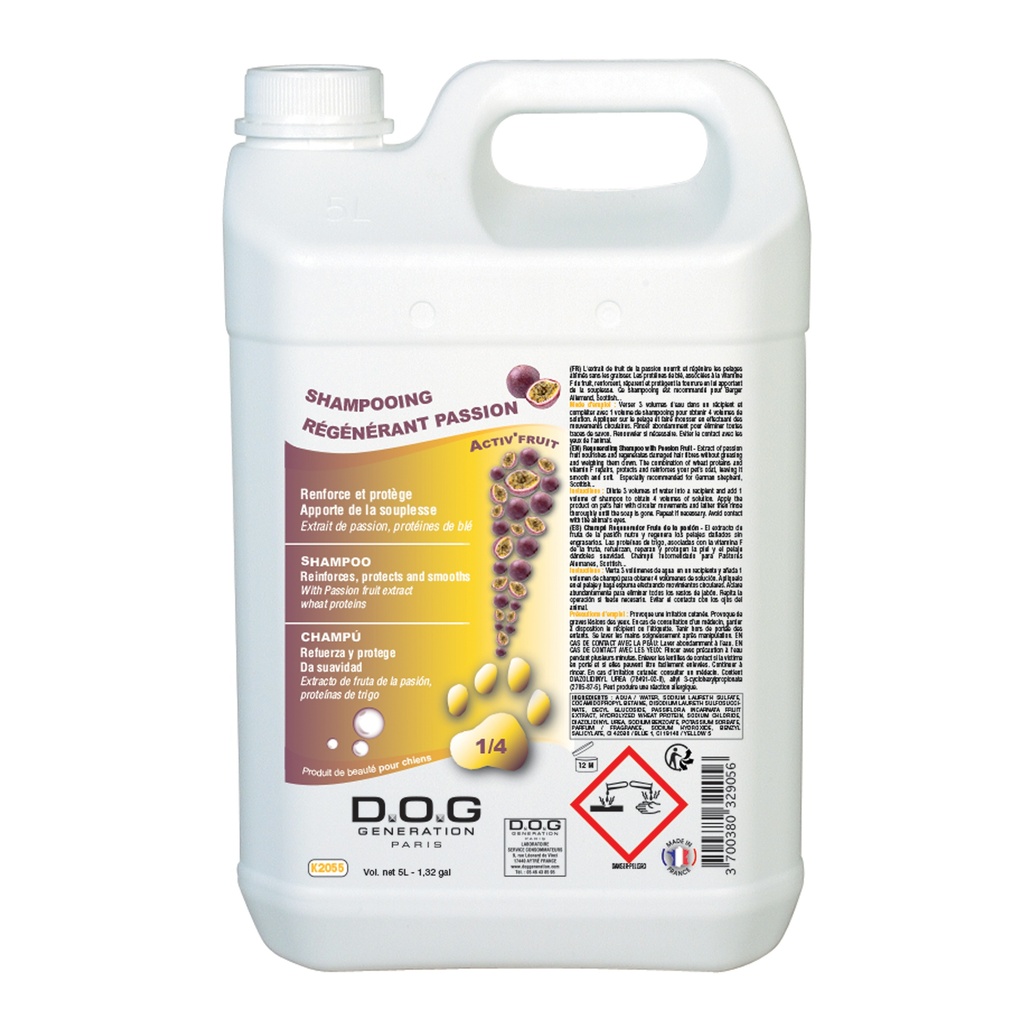 DOG GENERATION - SHAMPOOING REGENERANT PASSION 5 L
