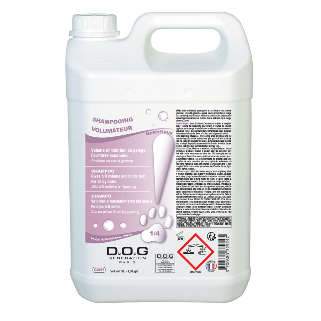 DOG GENERATION - SHAMPOOING VOLUMATEUR 5 L