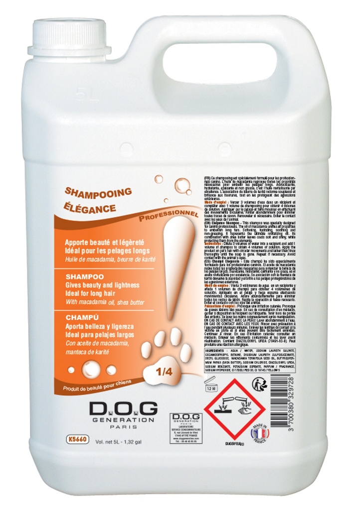 DOG GENERATION - SHAMPOOING ELEGANCE 5 L