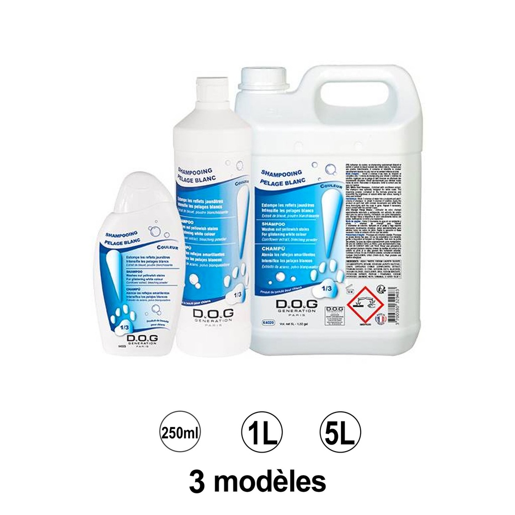 DOG GENERATION - SHAMPOOING PELAGE BLANC 250 ML