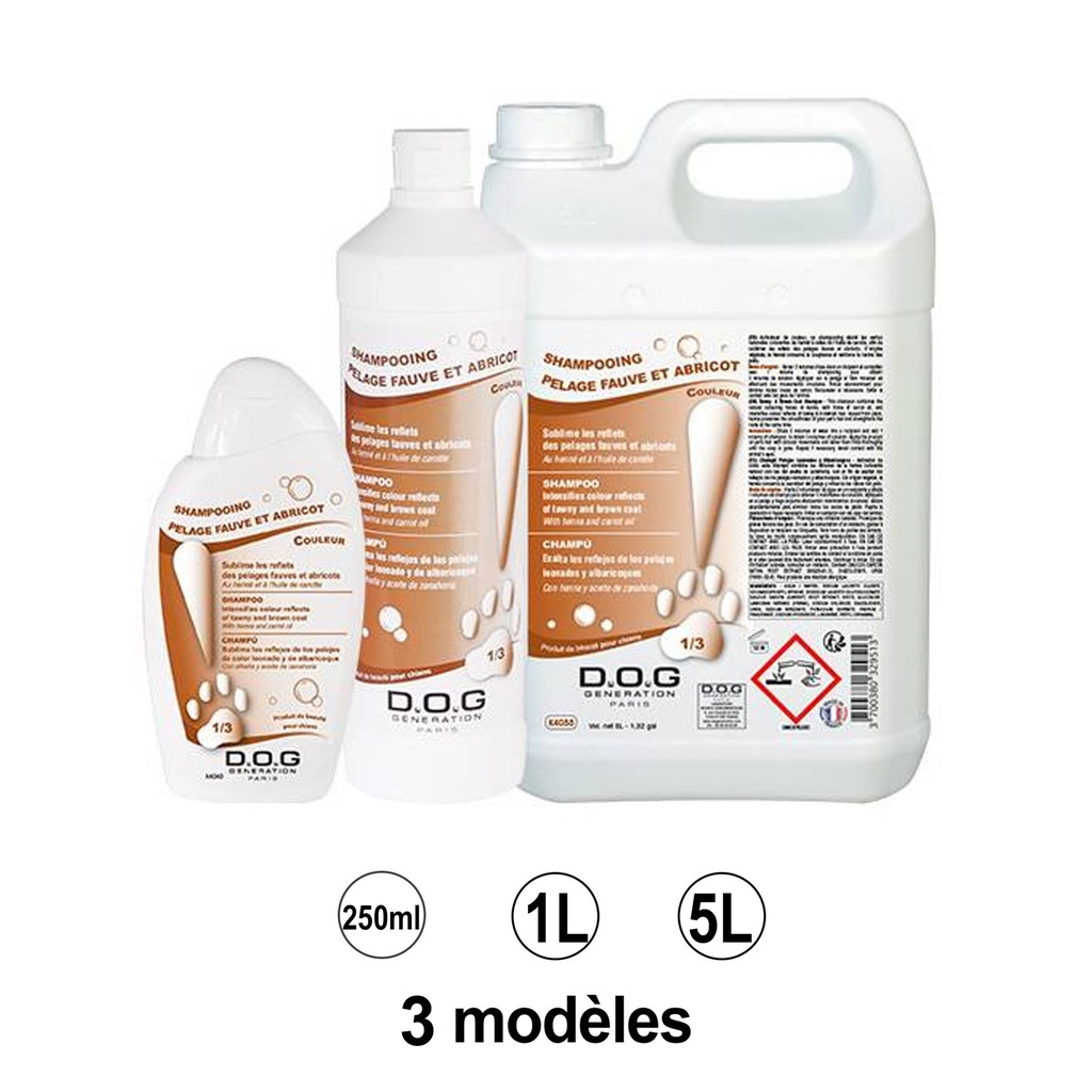 DOG GENERATION - SHAMPOOING PELAGE FAUVE ET ABRICOT 250 ML