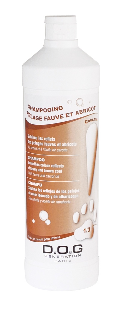 DOG GENERATION - SHAMPOOING PELAGE FAUVE ET ABRICOT 1 L
