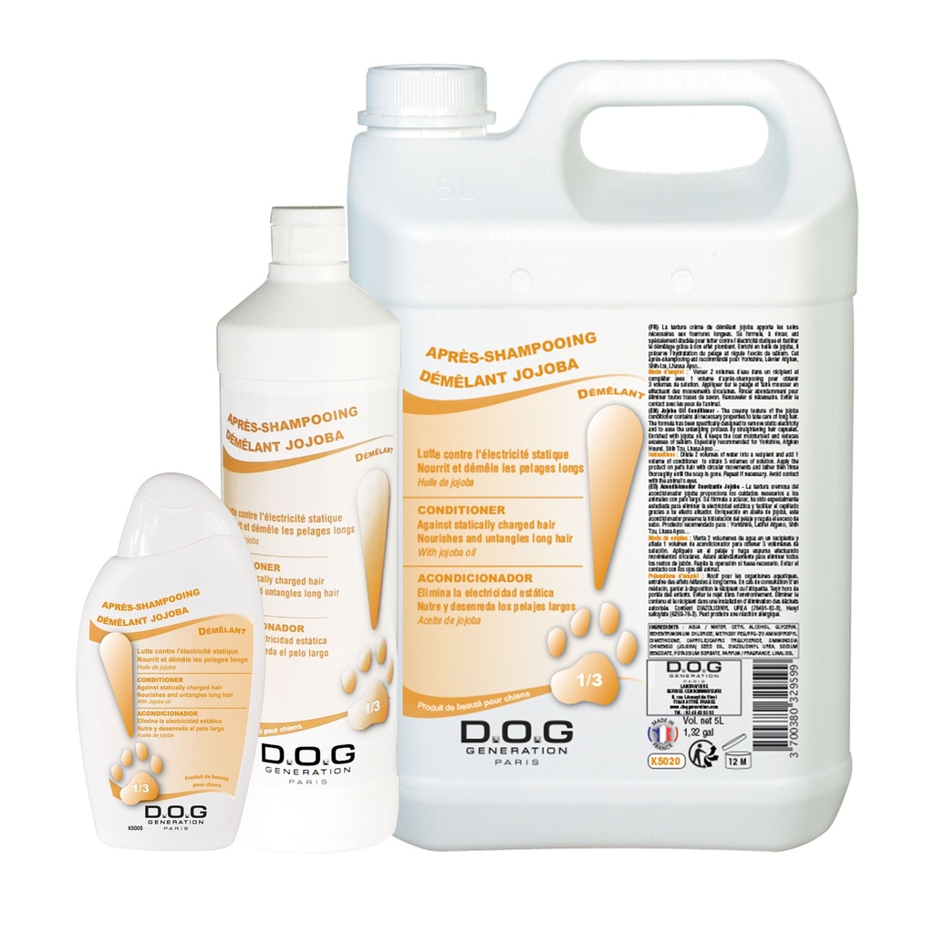 DOG GENERATION - APRES-SHAMPOOING DEMELANT JOJOBA 250 ML