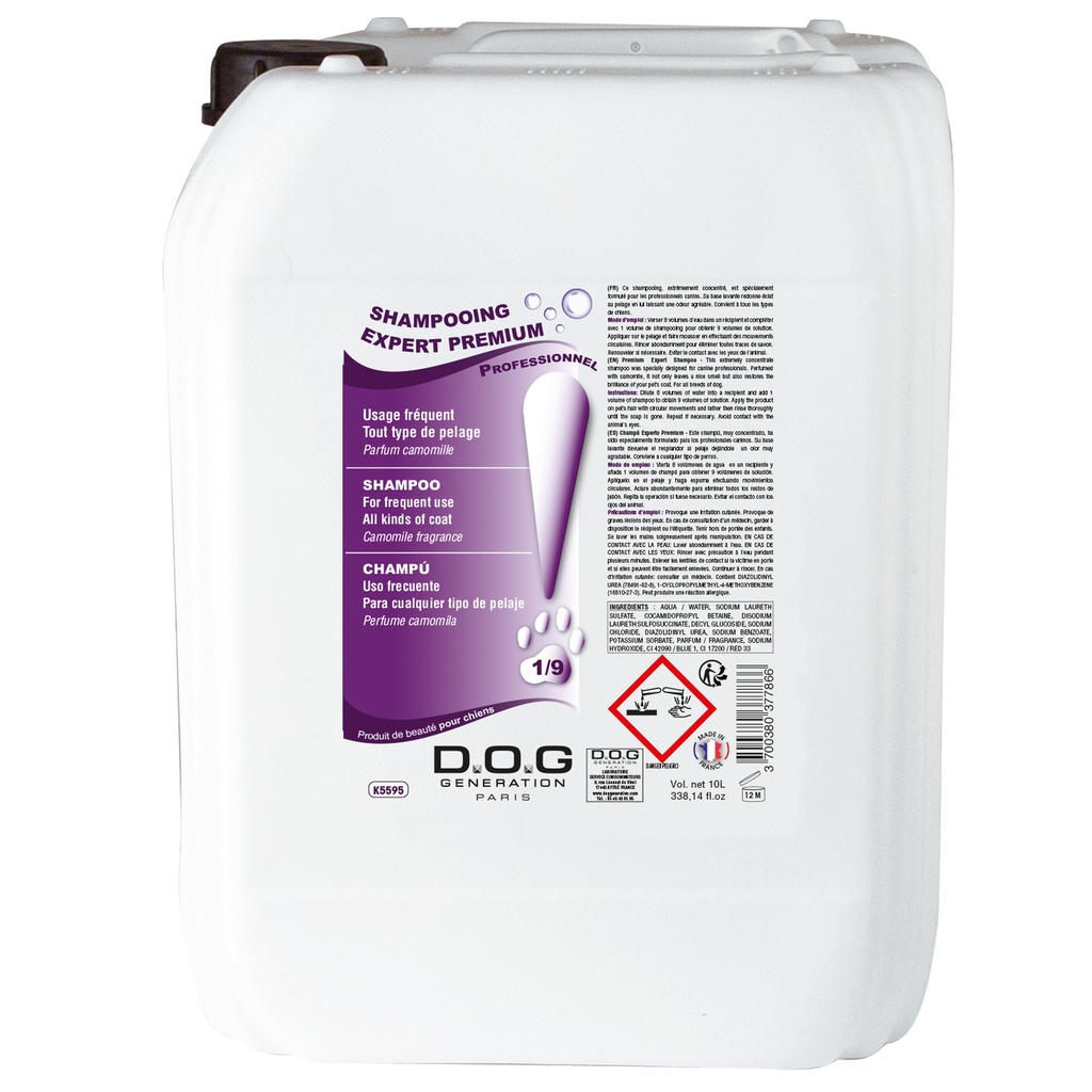 DOG GENERATION - SHAMPOOING EXPERT PREMIUM 10 L