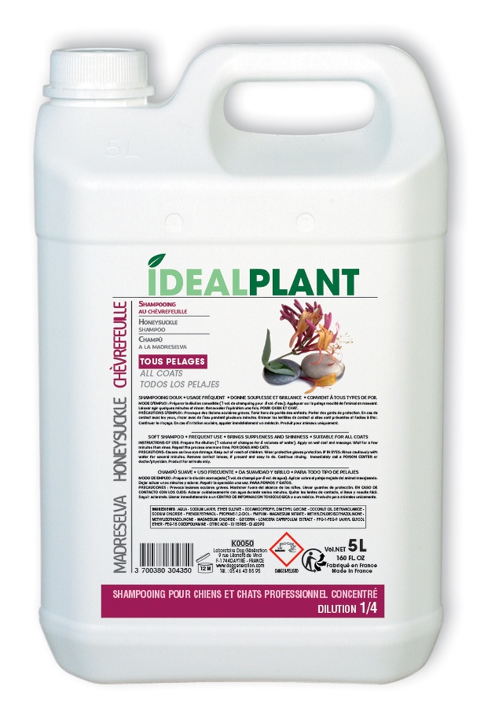 SHAMPOOING CHEVREFEUILLE 5 L IDÉAL PLANT