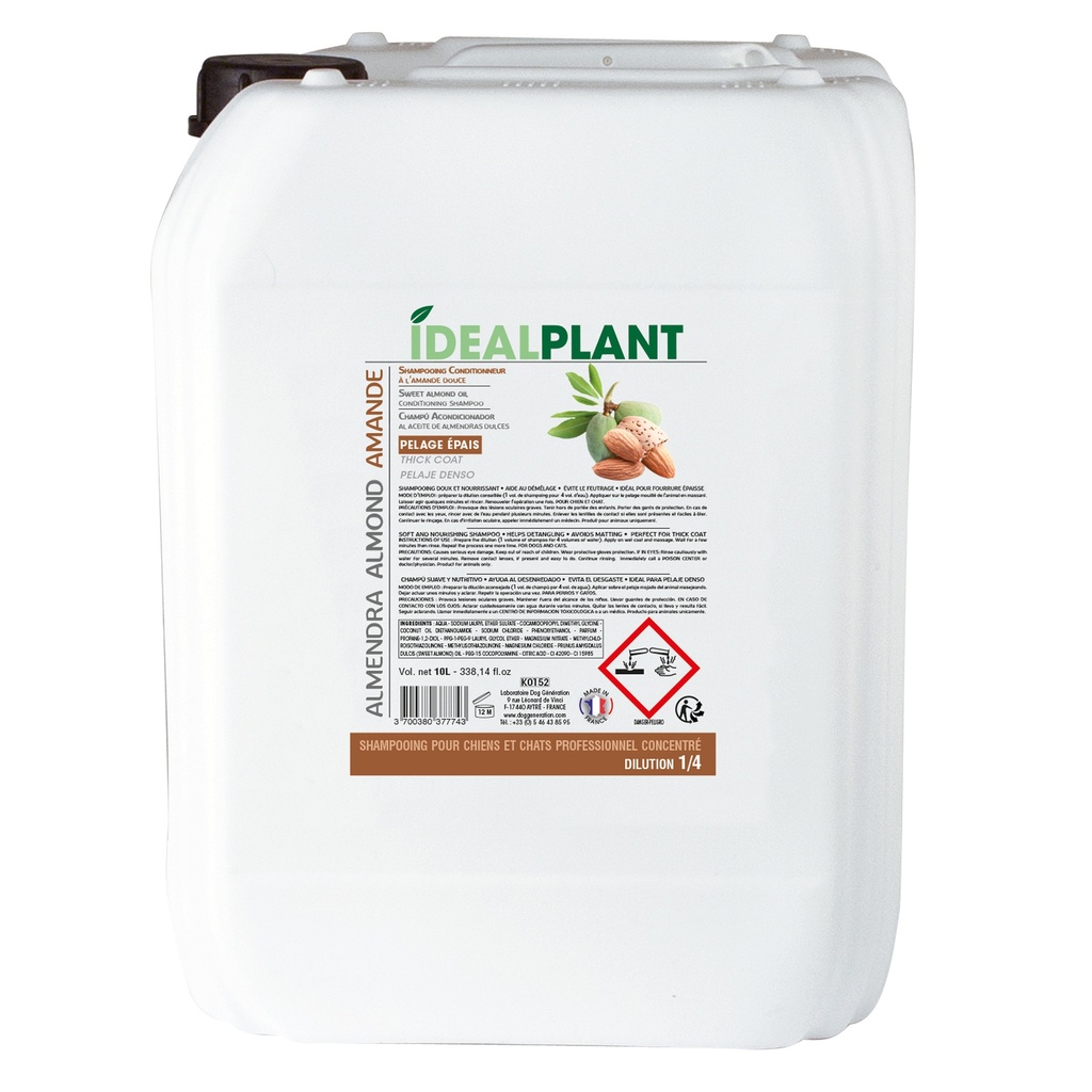 SHAMPOOING AMANDE DOUCE 10L IDÉALPLANT
