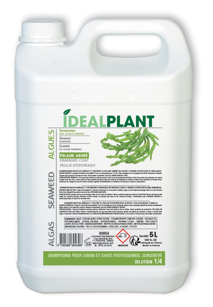 SHAMPOOING ALGUES 5 L IDÉAL PLANT
