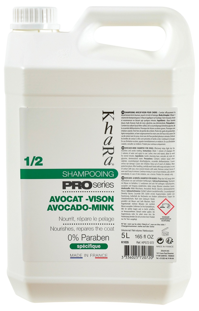 SHAMPOOING AVOCAT VISON 5 L KHARA PRO SERIES