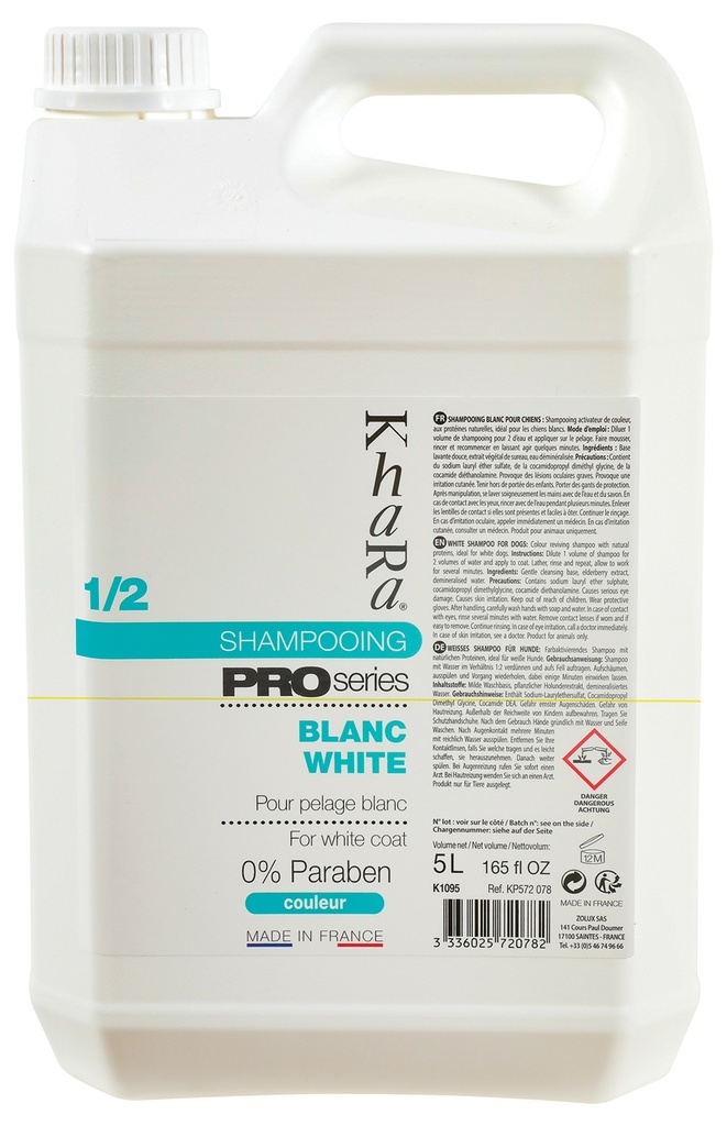 SHAMPOOING BLANC 5 L KHARA PRO SERIES