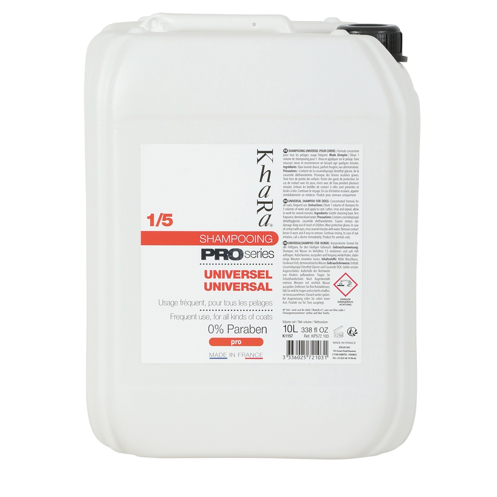 SHAMPOOING UNIVERSEL 10L KHARA PRO SERIES