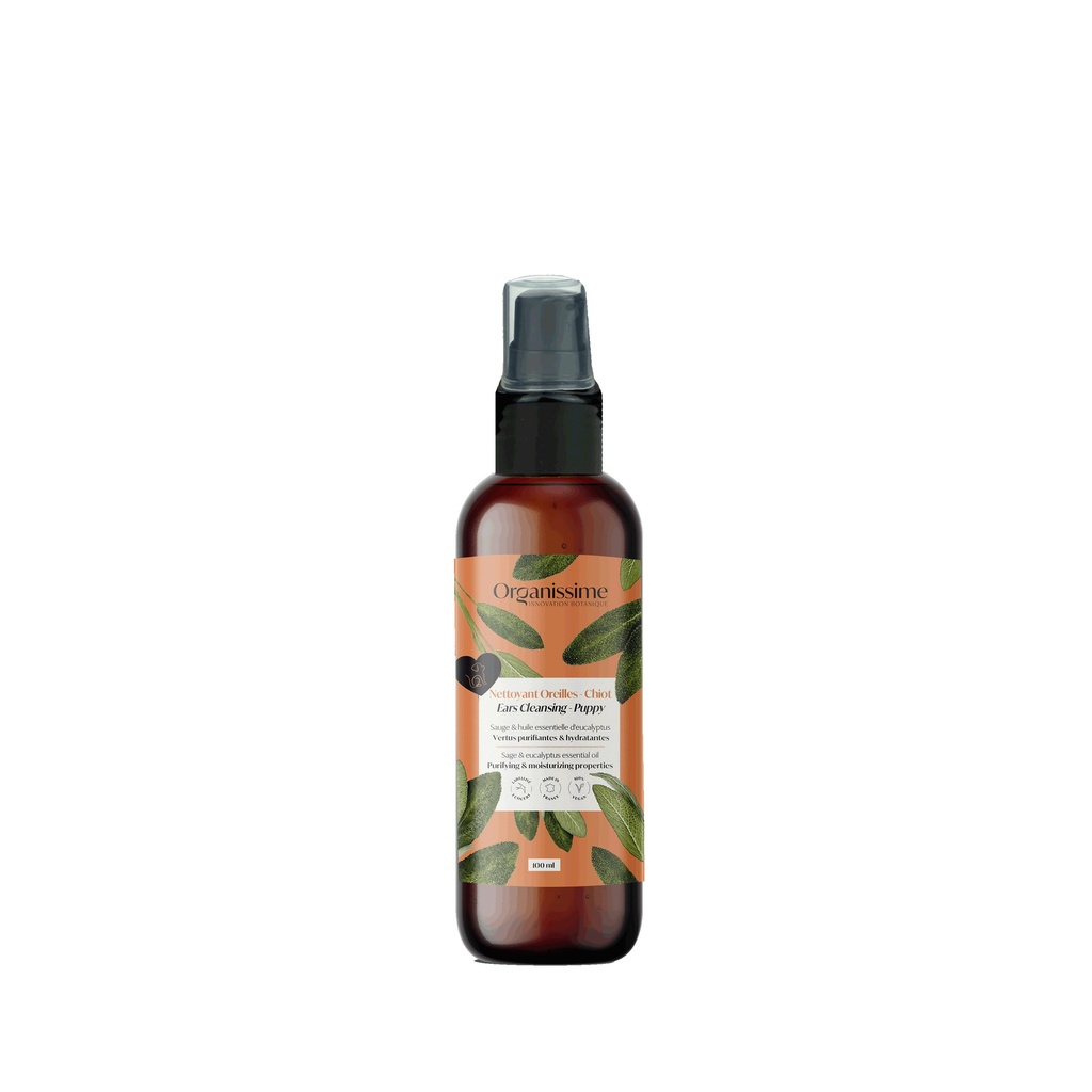 GEL NETTOYANT OREILLES POUR CHIOT 100ML ORGANISSIME
