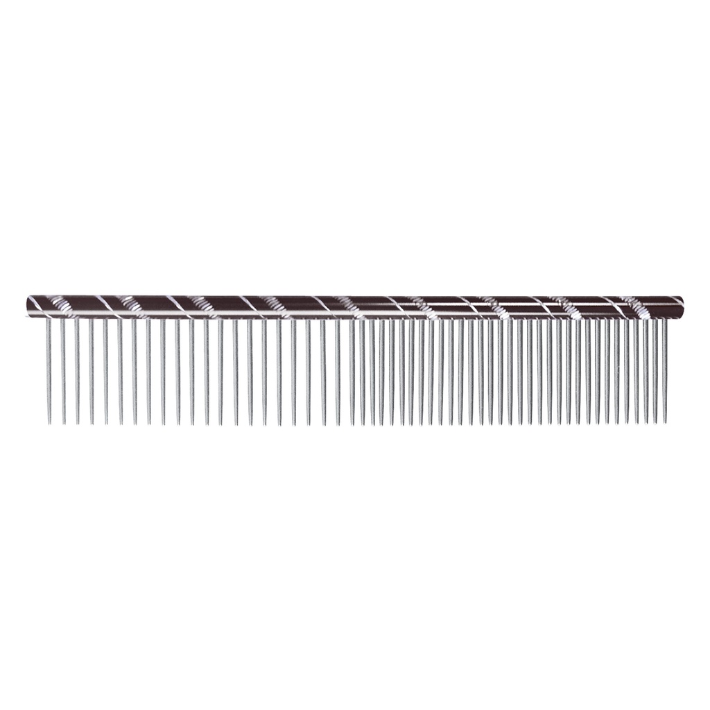 [CB1103] PEIGNE METAL DOUBLE 50/50 16 CM - DENTS 26 mm NOIR