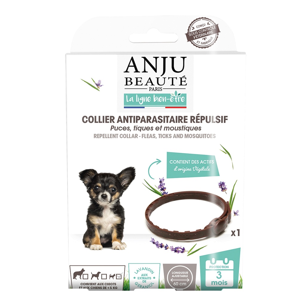 COLLIER ANTIPARASITAIRE REPULSIF CHIOT ANJU