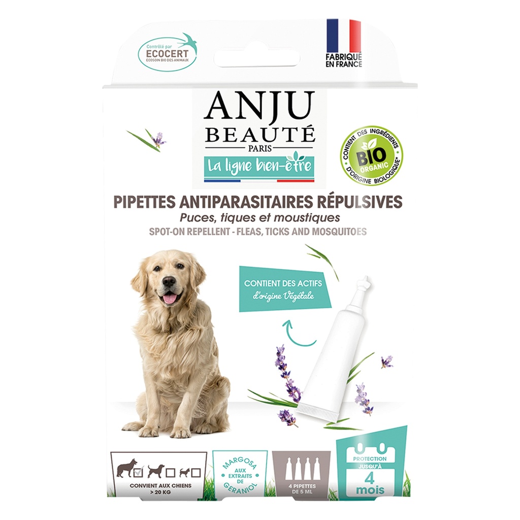 PIPETTE INSECTIFUGE *4 CHIEN DE PLUS DE 20KG BIO ANJU
